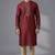 Maroon embroidered dupion silk kurta pyjama