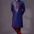 White embroidered dupion silk kurta pyjama