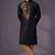 Black embroidered dupion silk kurta pyjama