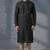 Black embroidered dupion silk kurta pyjama