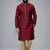 Maroon embroidered dupion silk kurta pyjama