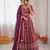 wine jacquard thread sequin lehenga choli set