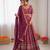 wine jacquard thread sequin lehenga choli set