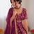 wine jacquard thread sequin lehenga choli set