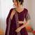 wine chinon silk thread sequin lehenga choli set