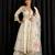 Elegant chinon embroidered gown palazzo set with organza dupatta