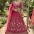 Pink georgette embroidery lehenga CHOLI