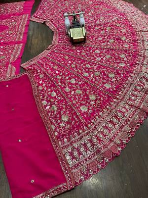Pink georgette embroidery lehenga CHOLI 4