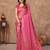 pink silk blend floral woven zari design saree with blouse piece