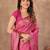 pink silk blend floral woven zari design saree with blouse piece