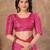 pink silk blend floral woven zari design saree with blouse piece