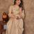 offwhite silk blend floral woven zari design saree with blouse piece