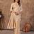 offwhite silk blend floral woven zari design saree with blouse piece