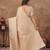 offwhite silk blend floral woven zari design saree with blouse piece