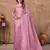 lavender silk blend floral woven zari design saree with blouse piece