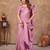 lavender silk blend floral woven zari design saree with blouse piece