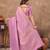 lavender silk blend floral woven zari design saree with blouse piece