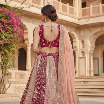MULTI GEORGETTE EMBROIDERY lehenga CHOLI  2