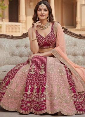 MULTI GEORGETTE EMBROIDERY lehenga CHOLI  3