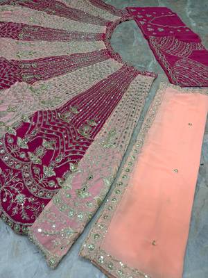 MULTI GEORGETTE EMBROIDERY lehenga CHOLI  4