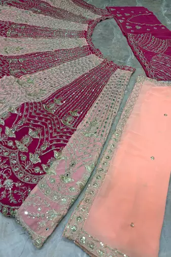 MULTI GEORGETTE EMBROIDERY lehenga CHOLI 