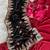 Black Color  golden embroidery Codding dori work with sequins work Silk Saree