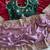 Lavender  Color  golden embroidery Codding dori work with sequins work Silk Saree