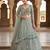 GREEN SOFT NET PARTY WEAR EMBROIDERY LEHNGHA CHOLI