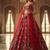 RED SOFT NER PARTY WEAR EMBROIDERY LEHNGHA CHOLI