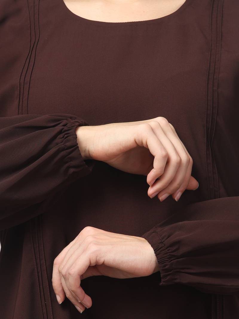 Women abaya burqa dress double color sided pocket