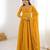 Tranding foux georgette dori work yellow readymade ethnic gown