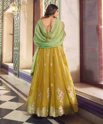  Moss Silk Embroidered Lehenga Choli for & Wedding Wear 3