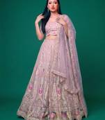Bridal Wear Heavy Embroidered Net Lehenga Choli Set with Sequins