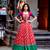 Women's Tasar Silk Leheriya Print Lehenga Choli Set