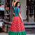 Women's Tasar Silk Leheriya Print Lehenga Choli Set