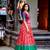 Women's Tasar Silk Leheriya Print Lehenga Choli Set