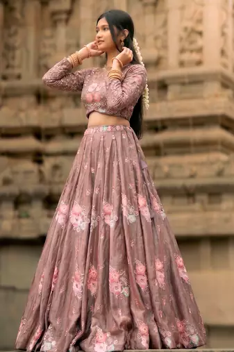 Women's Fendi Sequins & Thread Work Party Wear Lehenga