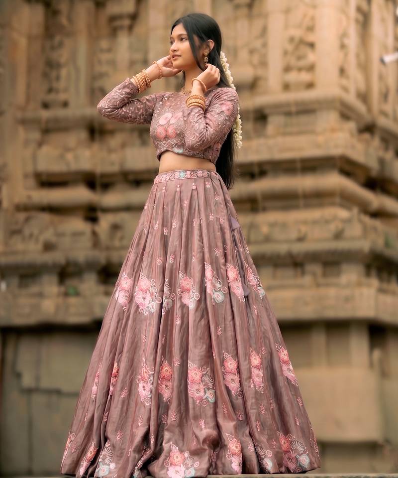 Women's Fendi Sequins & Thread Work Party Wear Lehenga