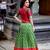 Women's Tasar Silk Leheriya Print Lehenga Choli Set
