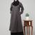 2 Piece Women Abaya Burqa Dress Double Color Sided Pocket