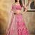 PINK BUTTERFLY NET PARTY WEAR EMBROIDERY LEHNGHA CHOLI 
