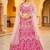 PINK BUTTERFLY NET PARTY WEAR EMBROIDERY LEHNGHA CHOLI 