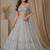 GREY FAUX GEORGETTE PARTY WEAR EMBROIDERY LEHNGHA CHOLI