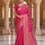 Pink Jacquard silk blend Rich Woven Zari Border Traditional Saree With Unstitched Blouse Piece