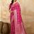 Pink Jacquard silk blend Rich Woven Zari Border Traditional Saree With Unstitched Blouse Piece