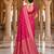 Pink Jacquard silk blend Rich Woven Zari Border Traditional Saree With Unstitched Blouse Piece