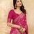 Pink Jacquard silk blend Rich Woven Zari Border Traditional Saree With Unstitched Blouse Piece