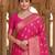 Pink Jacquard silk blend Rich Woven Zari Border Traditional Saree With Unstitched Blouse Piece
