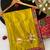 Yellow chiffon saree with blouse