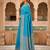 Turquoise Jacquard silk blend Rich Woven Zari Border Traditional Saree With Unstitched Blouse Piece